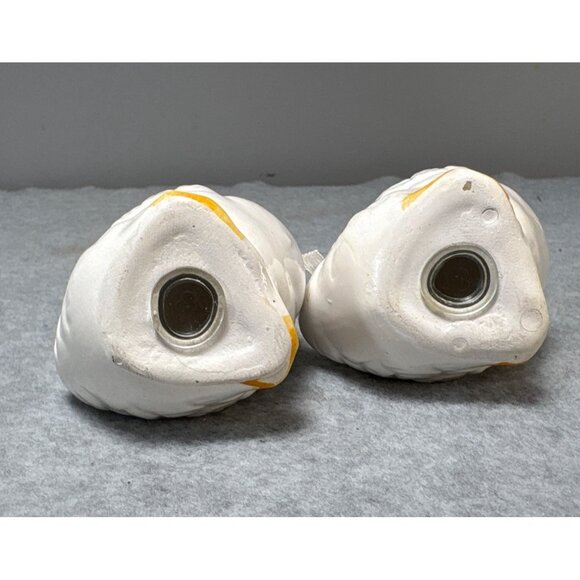 Vintage Ceramic Duck Salt & Pepper Shakers with Ribbon Bows - White & Yellow - A - Picture 6 of 9